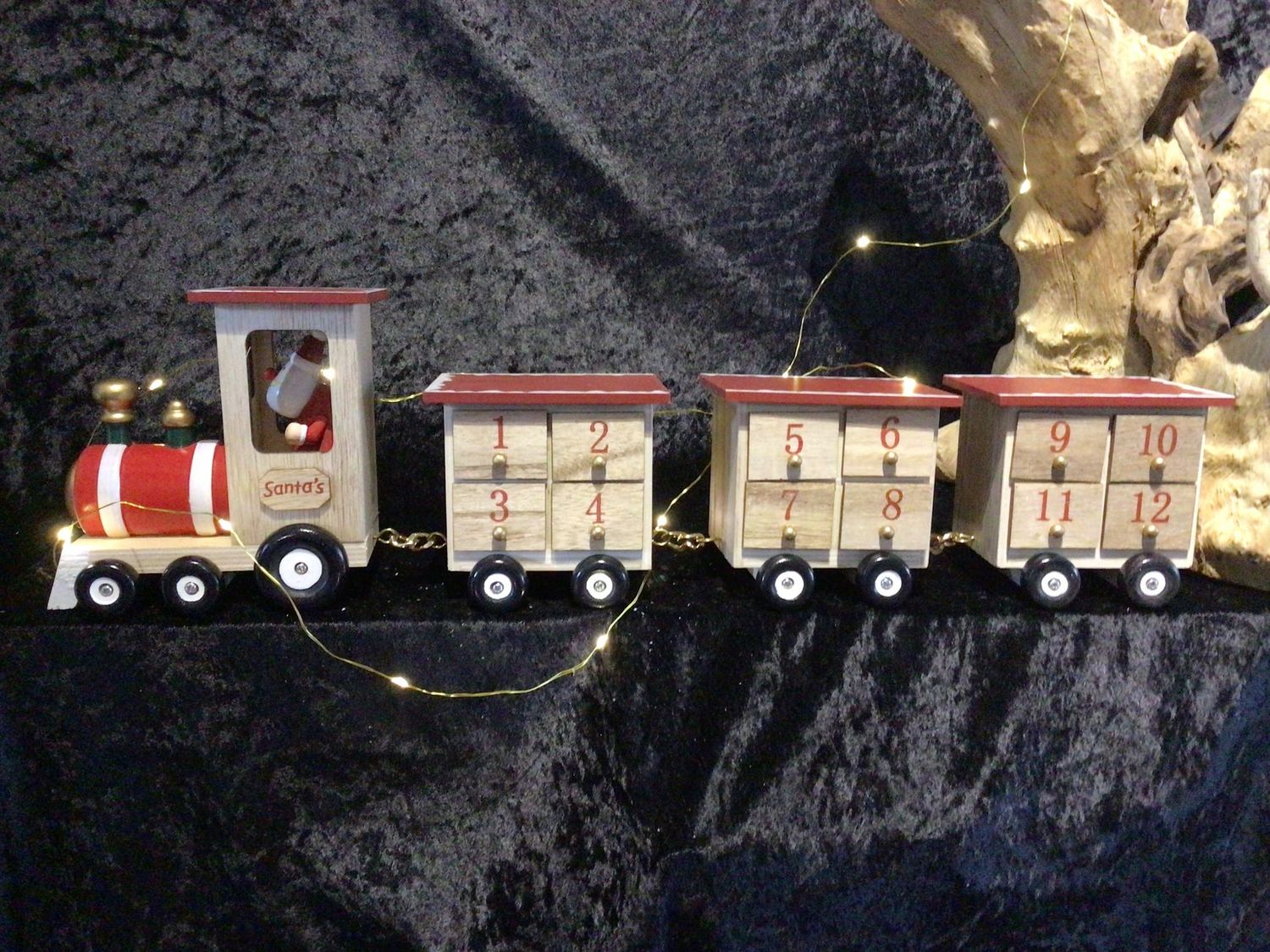 Wooden Santa Train Advent