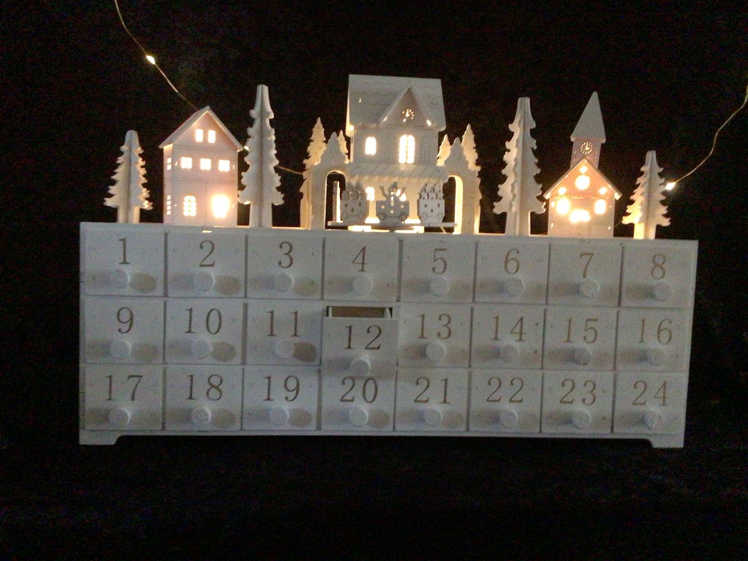 Wooden Christmas Advent LED Moving Train