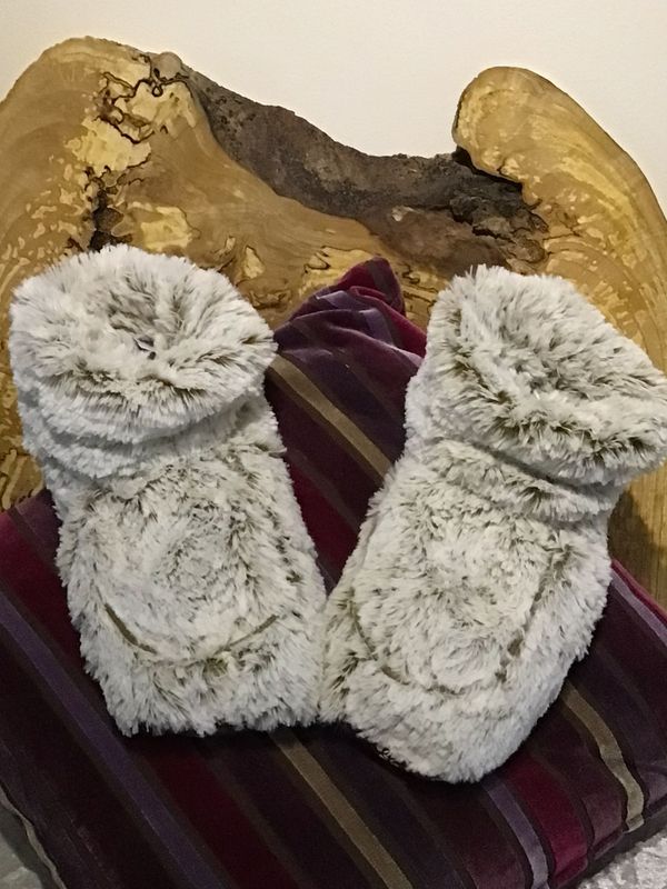 Beige Warmies Microwavable Slipper Boots