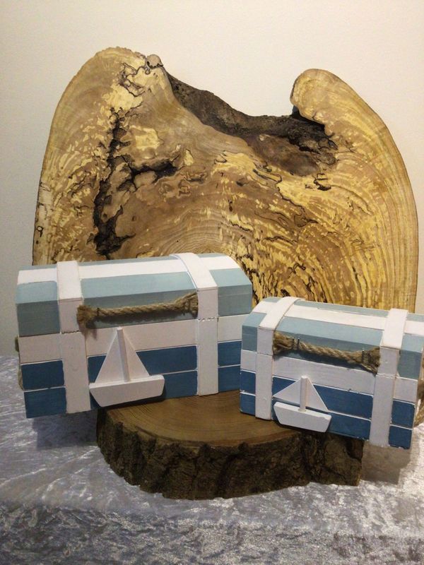 Set of 2 Wooden Chests