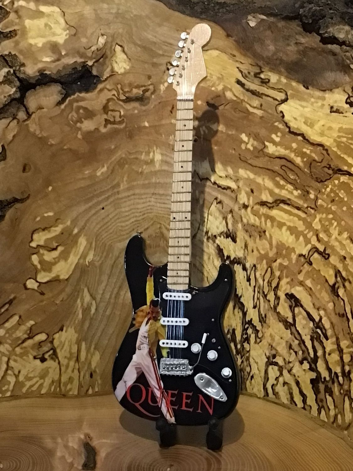 Queen Wooden 25cm Miniature Guitar