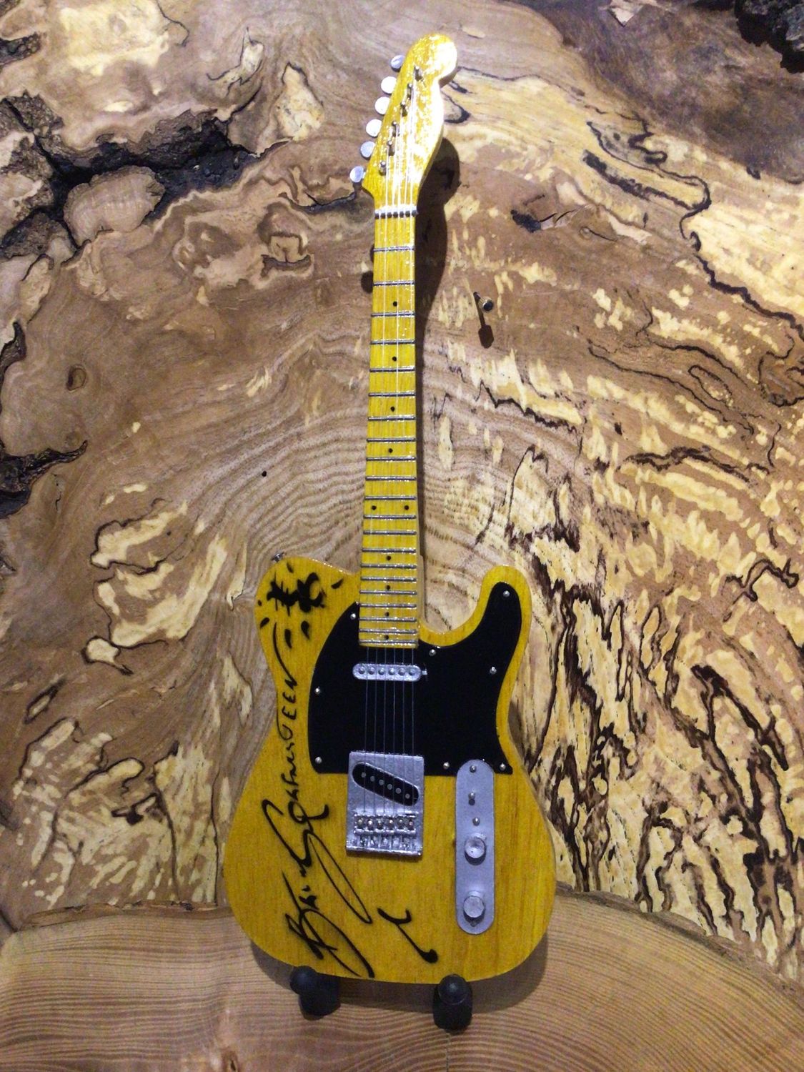Bruce Springsteen Wooden 25cm Miniature Guitar