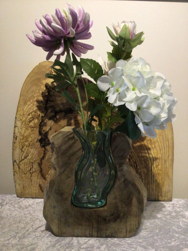 Teak Root Glass Vase
