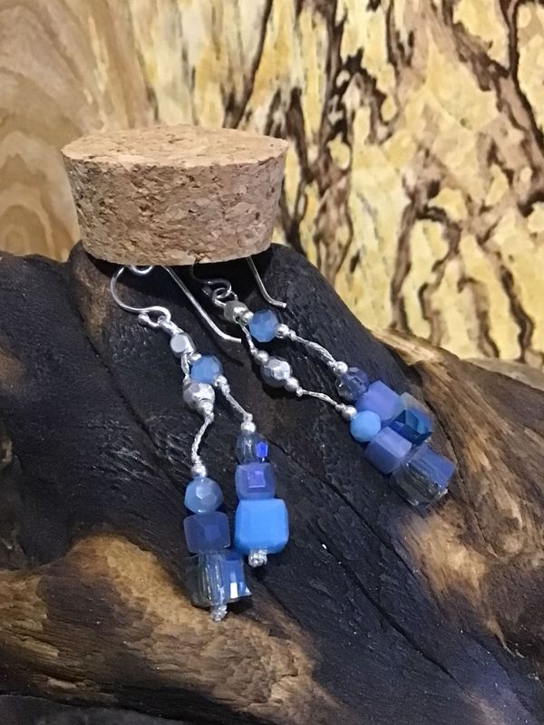 Crystal and Silver Earrings