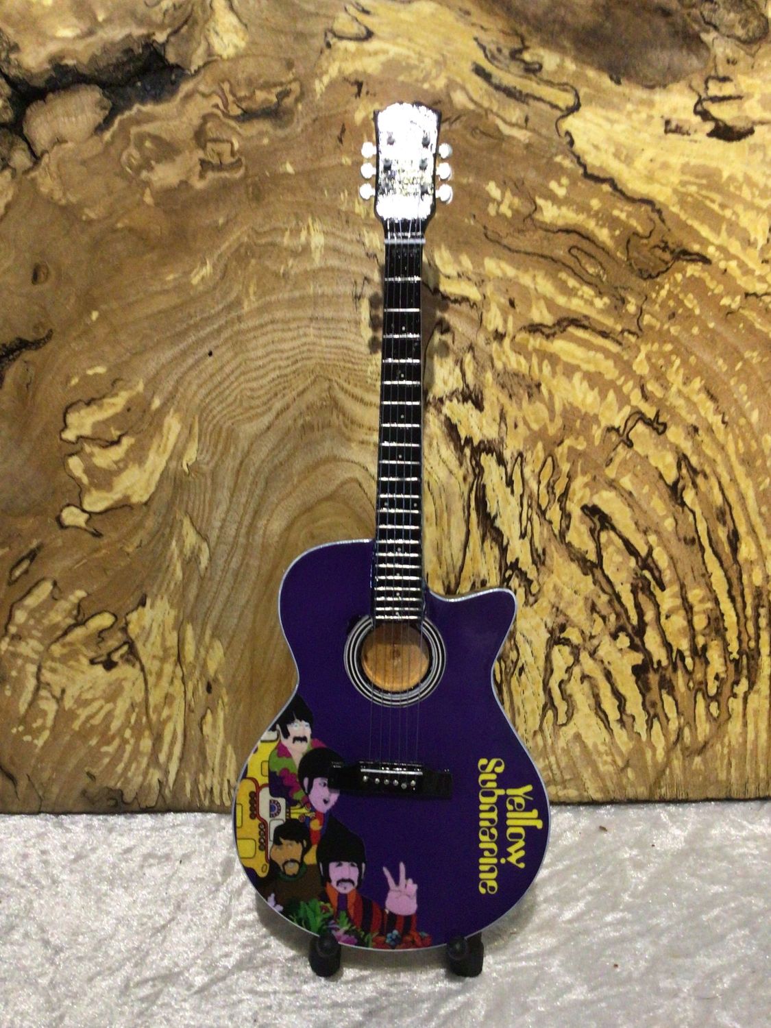 The Beatles Yellow Submarine Wooden 25cm Miniature Guitar