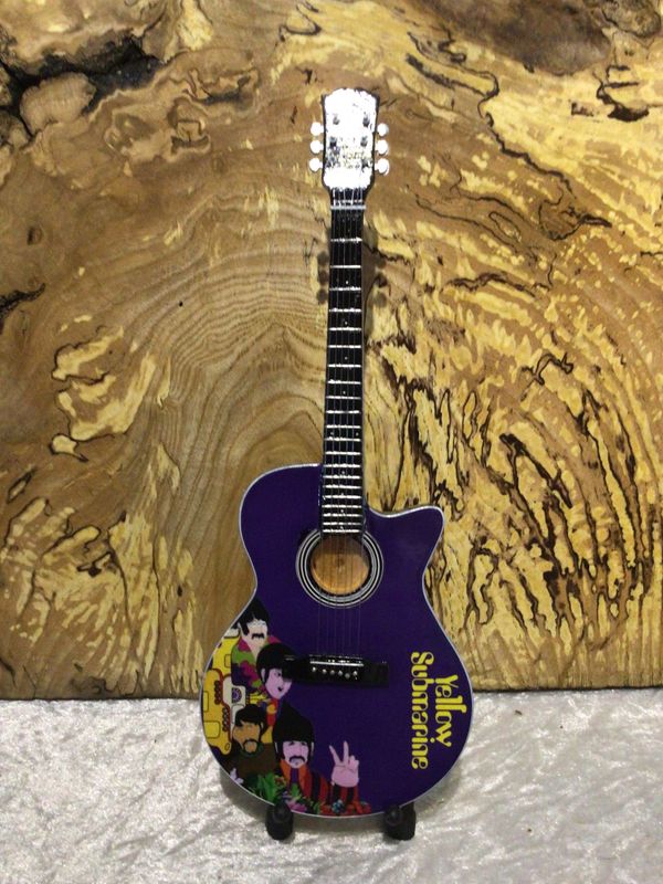 The Beatles Yellow Submarine Wooden 25cm Miniature Guitar