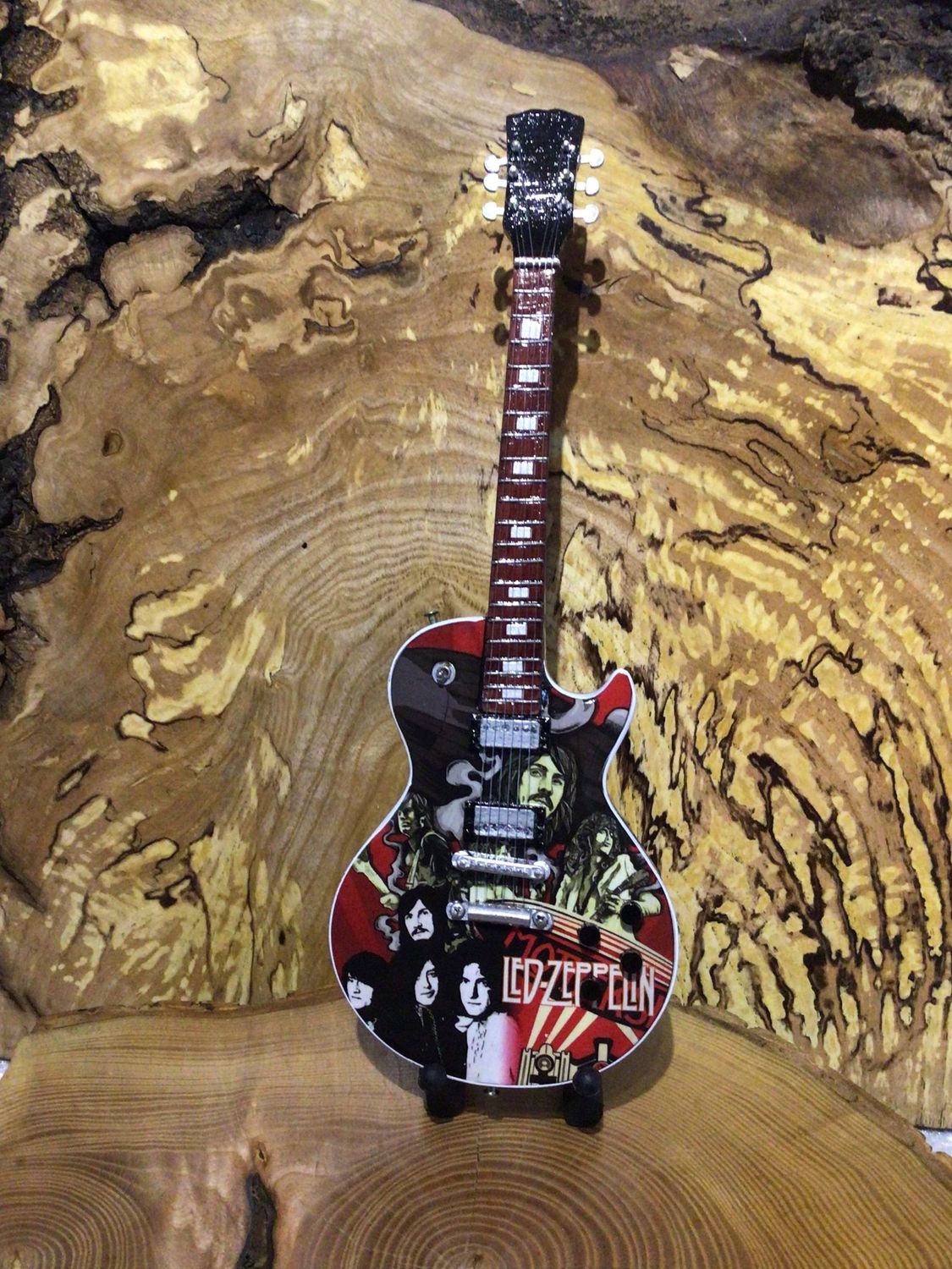 Led Zeppelin Wooden 25cm Miniature Guitar