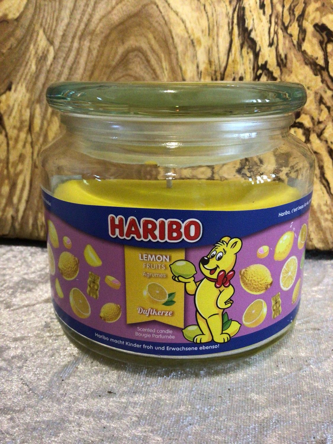 Haribo Lemon Fruits Scented Medium Candle