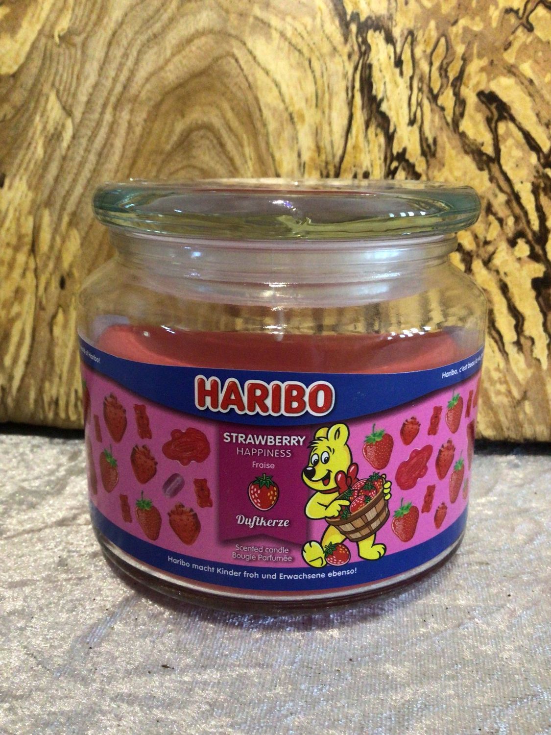 Haribo Strawberry Happiness Scented Medium Candle