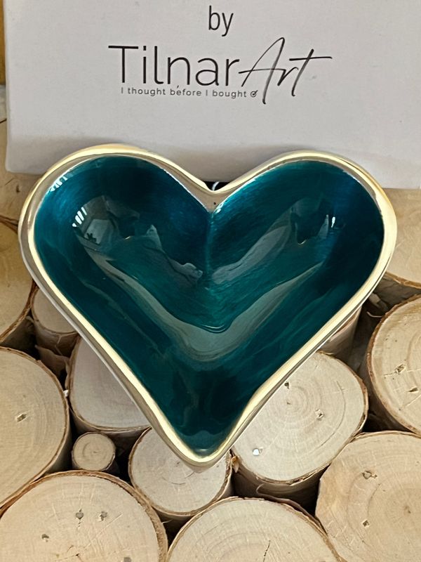Turquoise Heart Dish