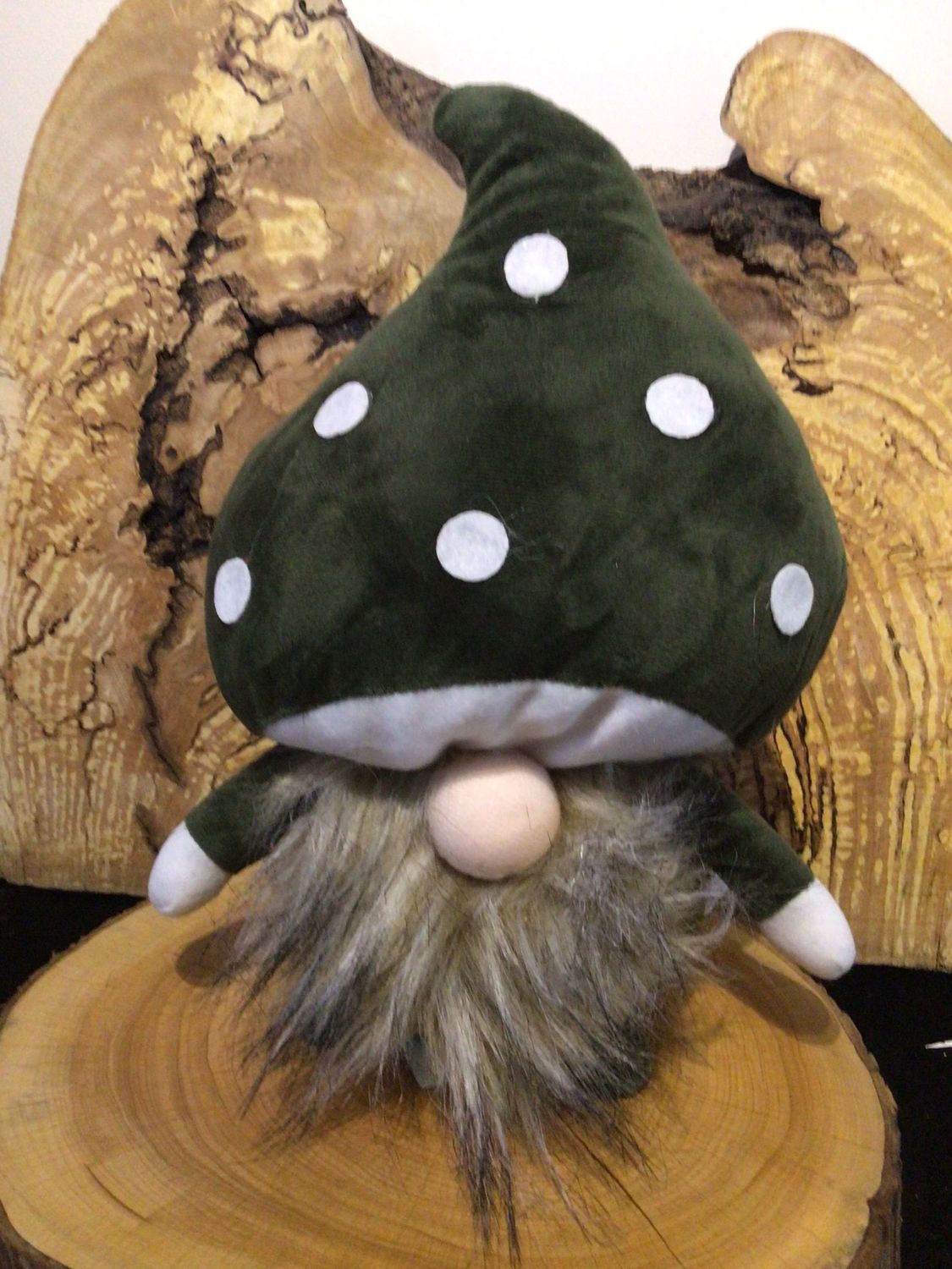 Dark Green Forest Mushroom Gonk Doorstop