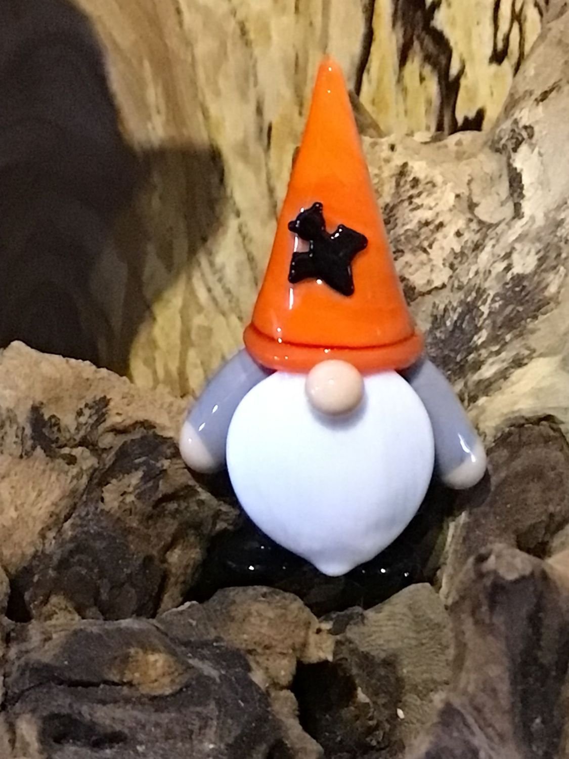 Glass Gonk with Bat Hat