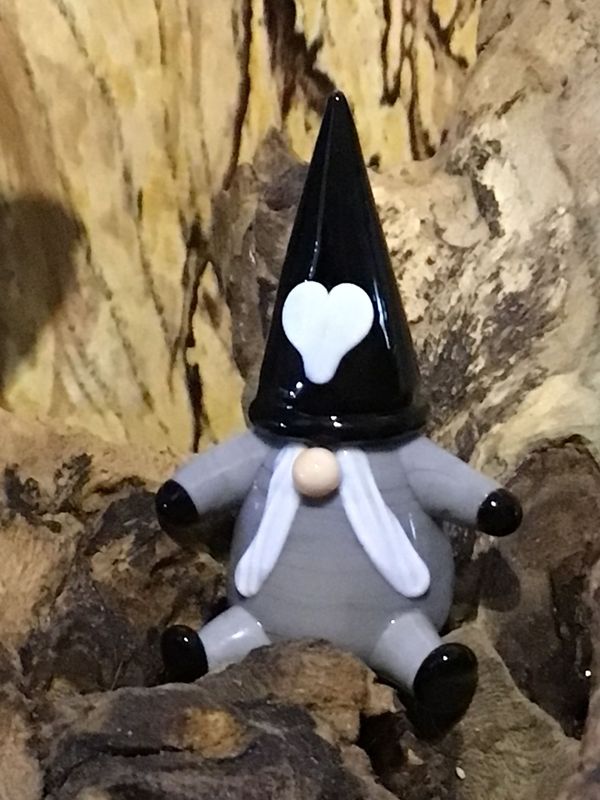 Glass Gonk with Heart on Hat