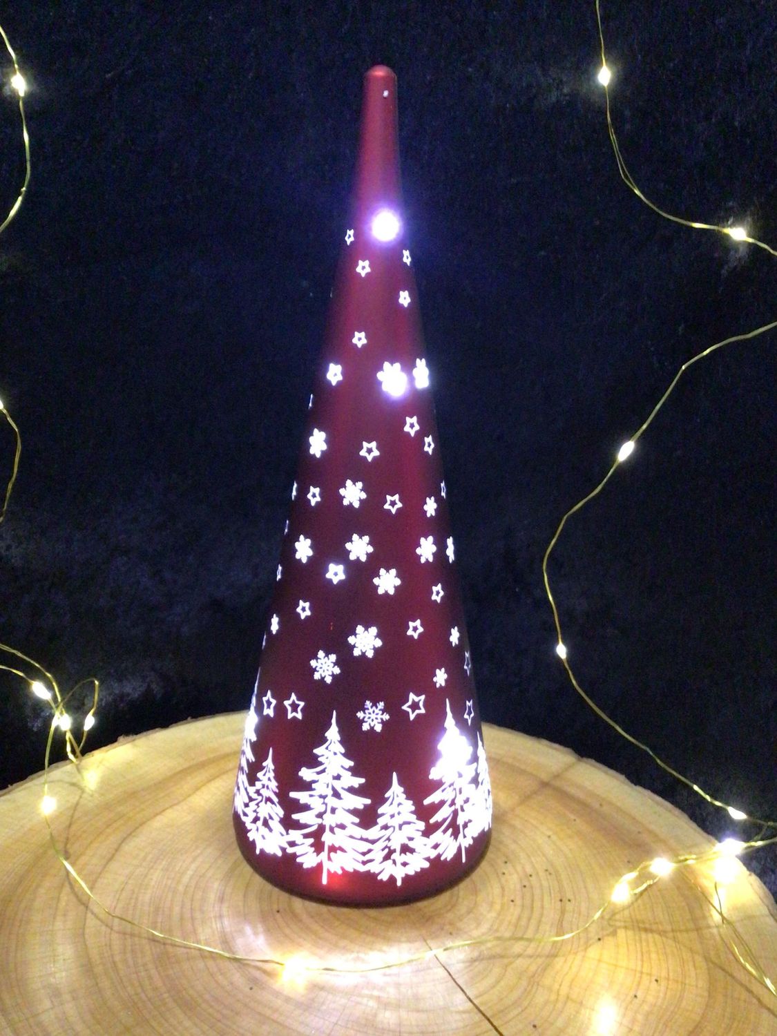 Luxa Glass Christmas Cone