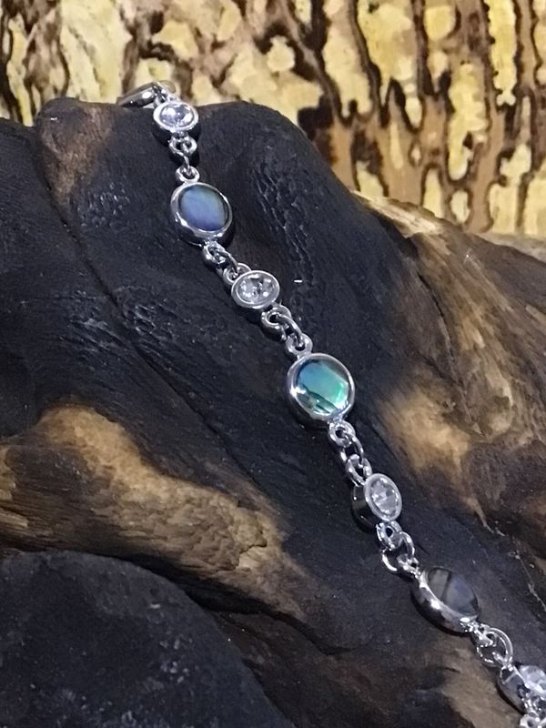 Paua Shell Circles Bracelet