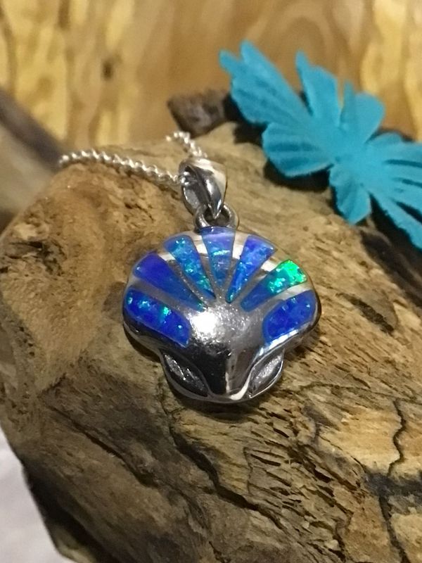 Blue Opal Shell Necklace