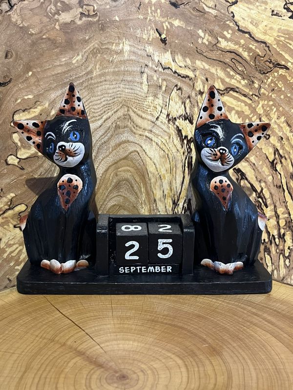 Black Twin Cat Calendar