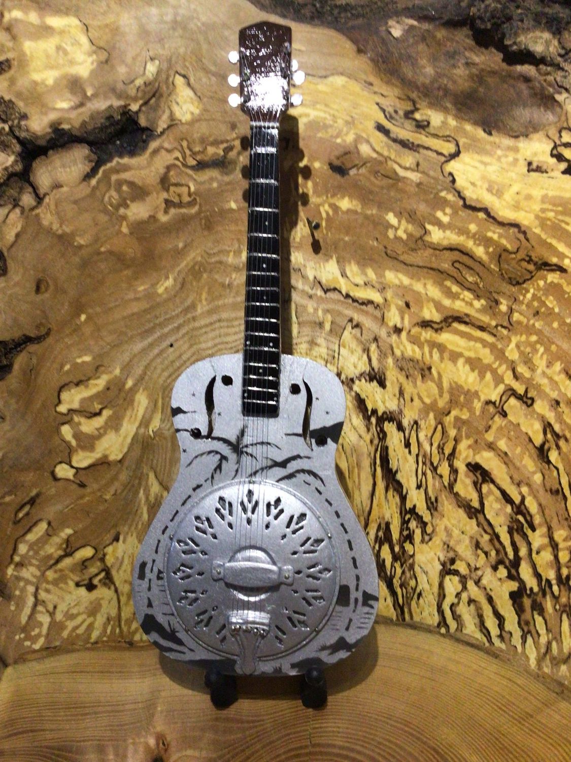 Mark Knopfler Wooden 25cm Miniature Guitar