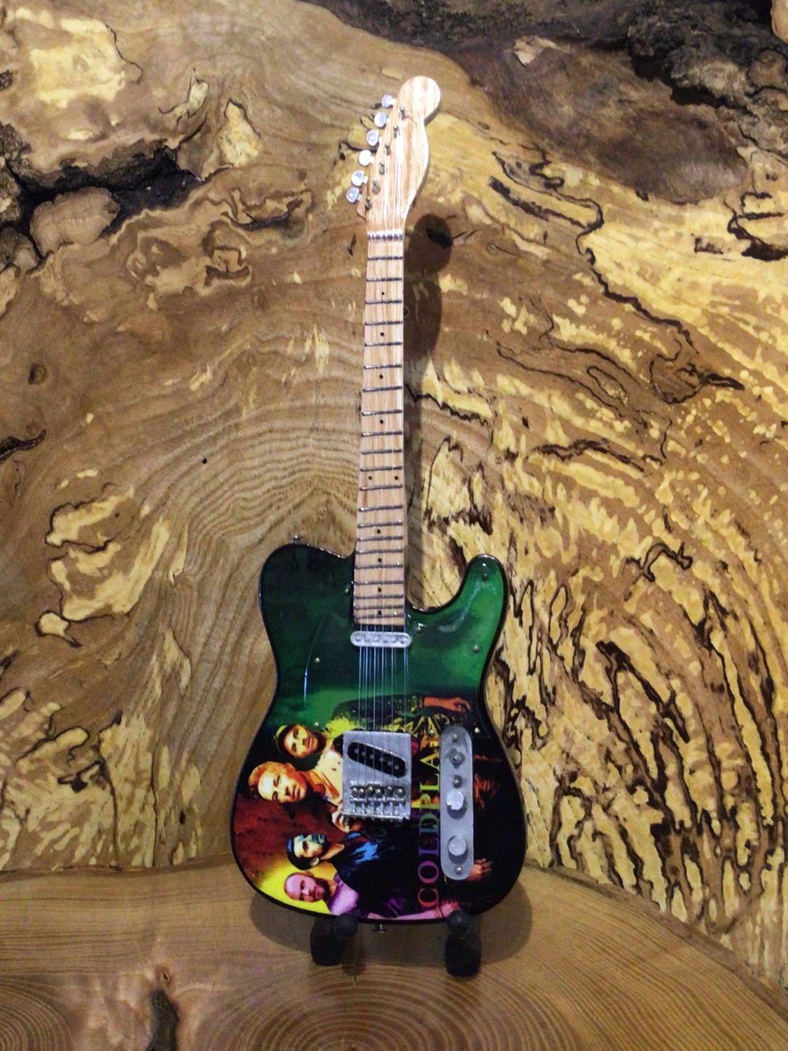 Coldplay Wooden 25cm Miniature Guitar