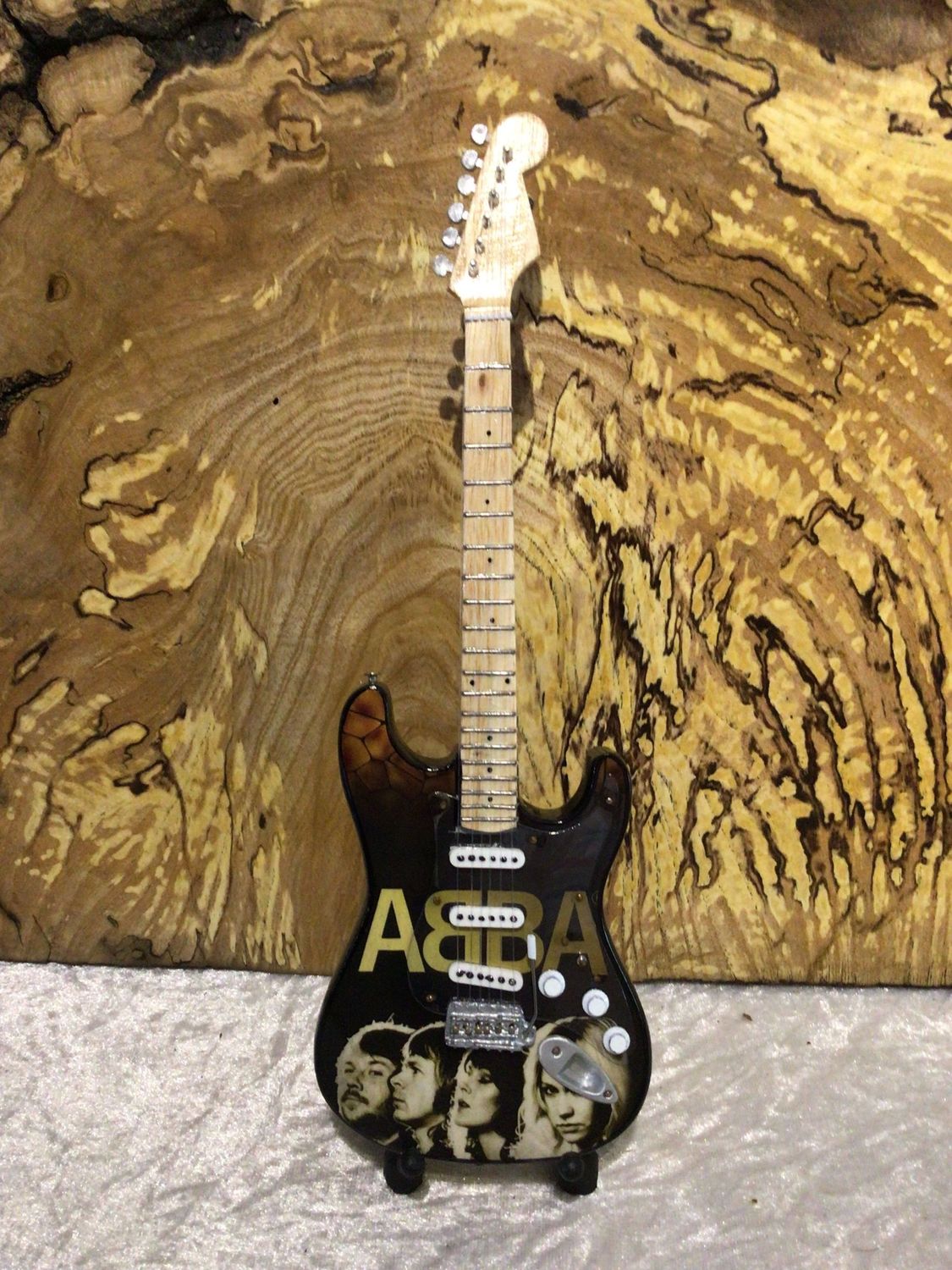Abba Wooden 25cm Miniature Guitar