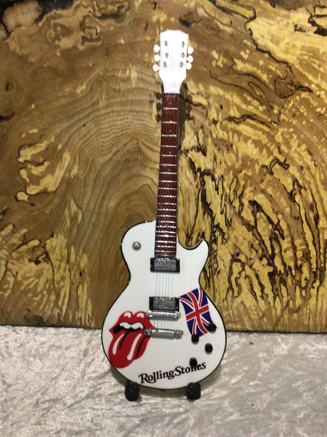 Rolling Stones Wooden 25cm Miniature Guitar
