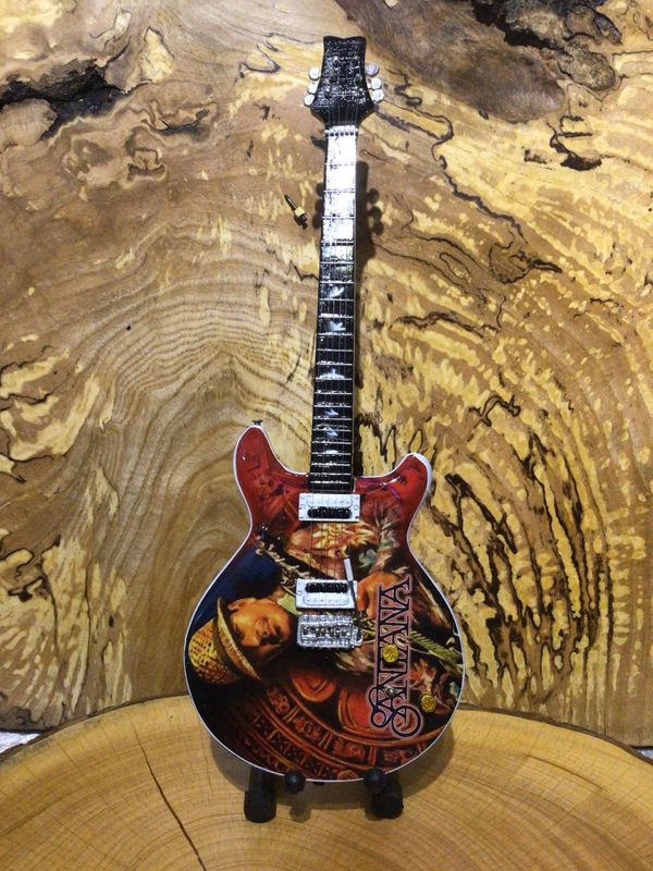 Carlos Santana Miniature Wooden Guitar