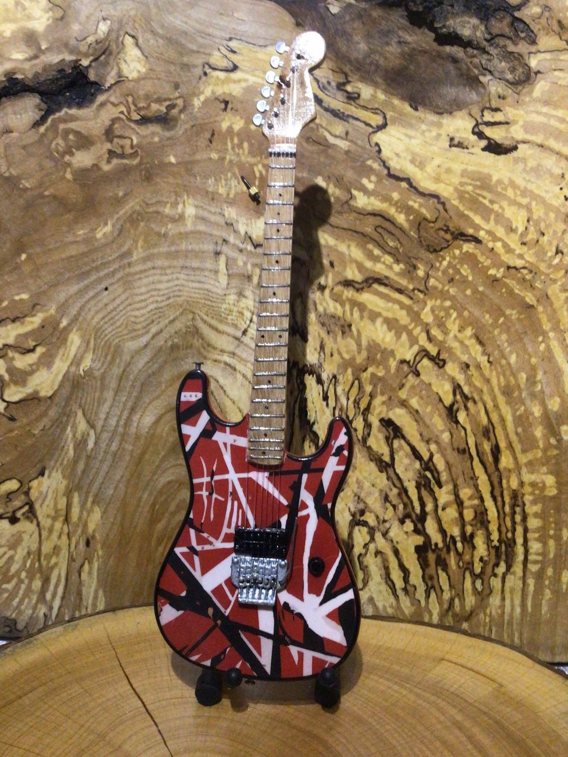 Van Halen Wooden Miniature Guitar