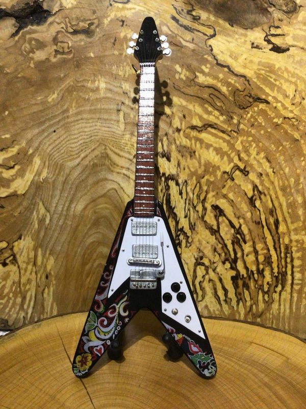 Jimi Hendrix Miniature Wooden Guitar