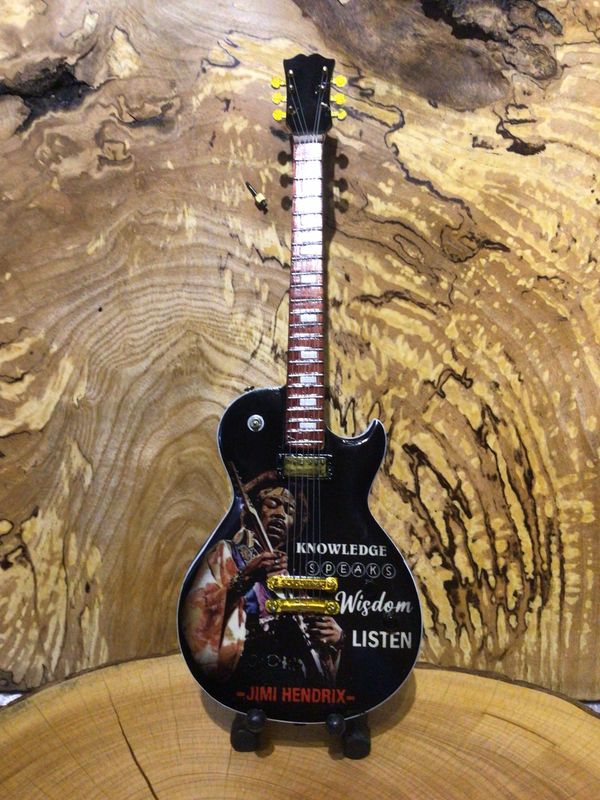 Jimi Hendrix (Les Paul Edition) Miniature Wooden Guitar