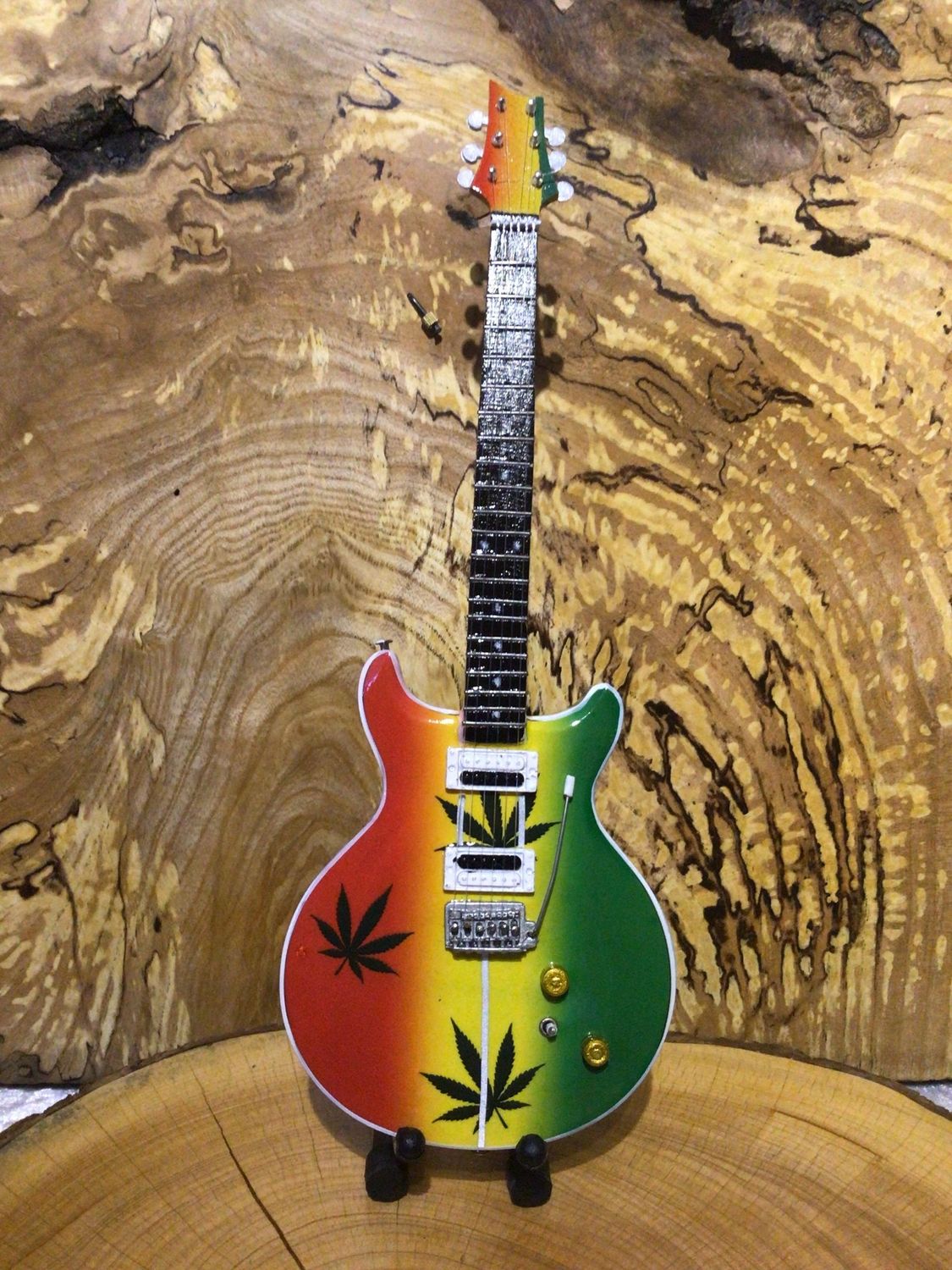 Bob Marley (2) Miniature Wooden Guitar