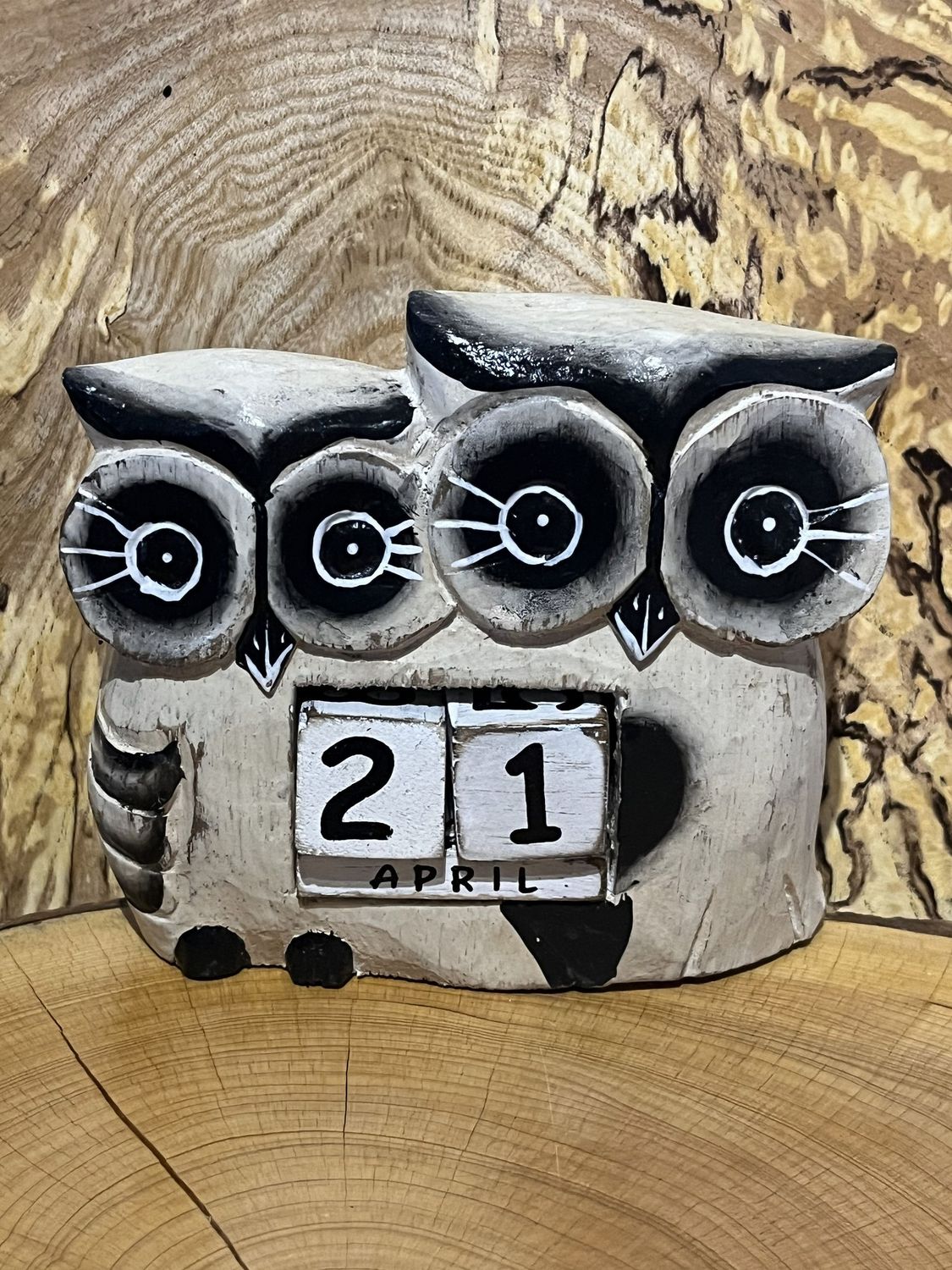 Double Chunky White Owl Calendar