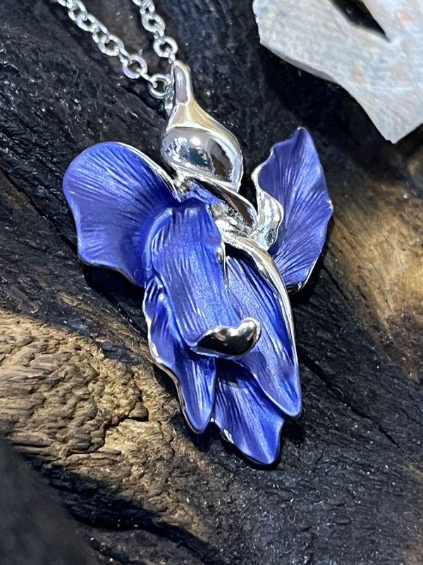Blue Iris Necklace
