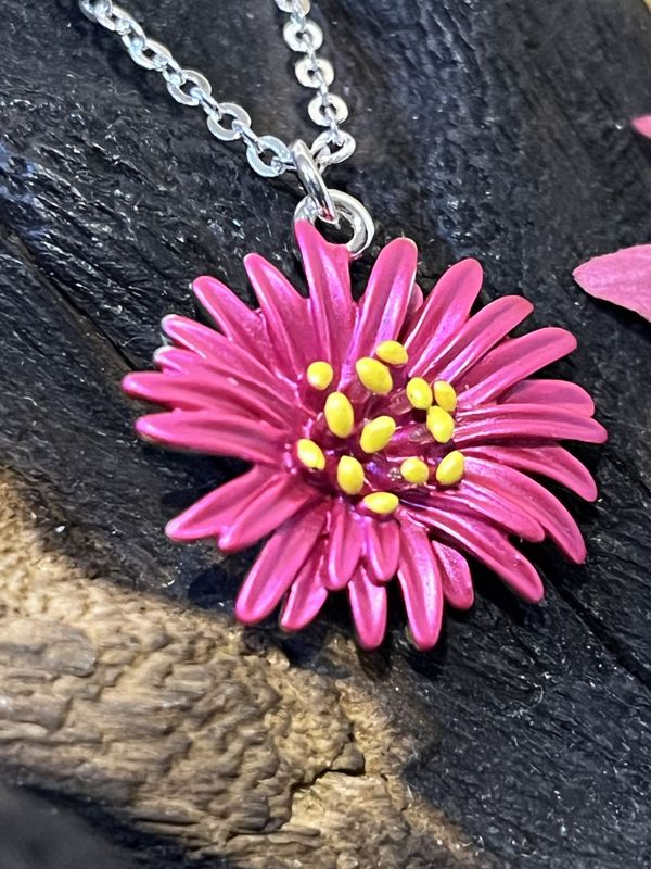 Pink Aster Necklace