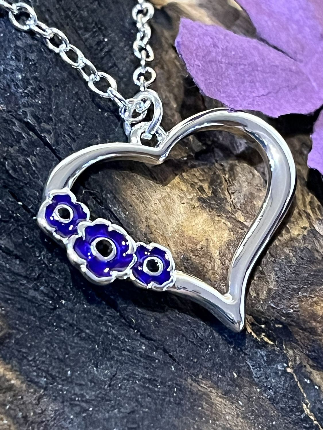 Purple Poppy Necklace