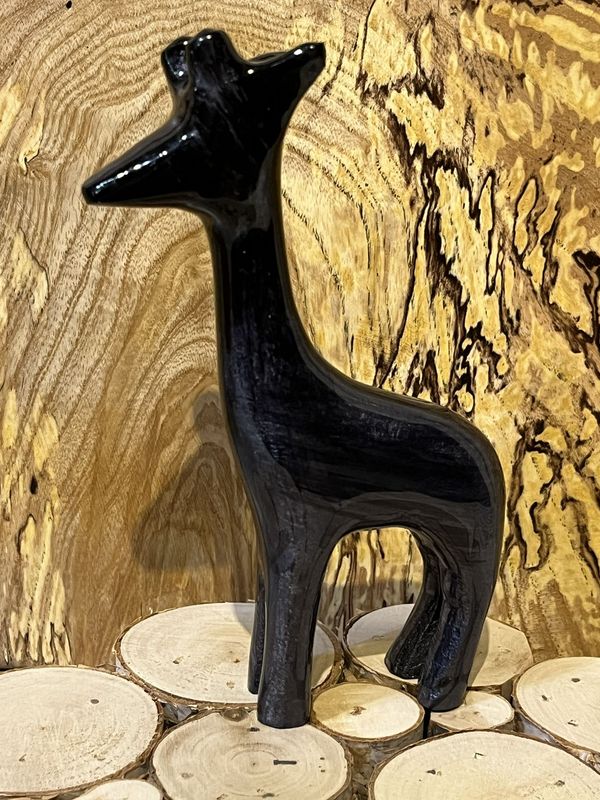 Brushed Black Giraffe 15cm