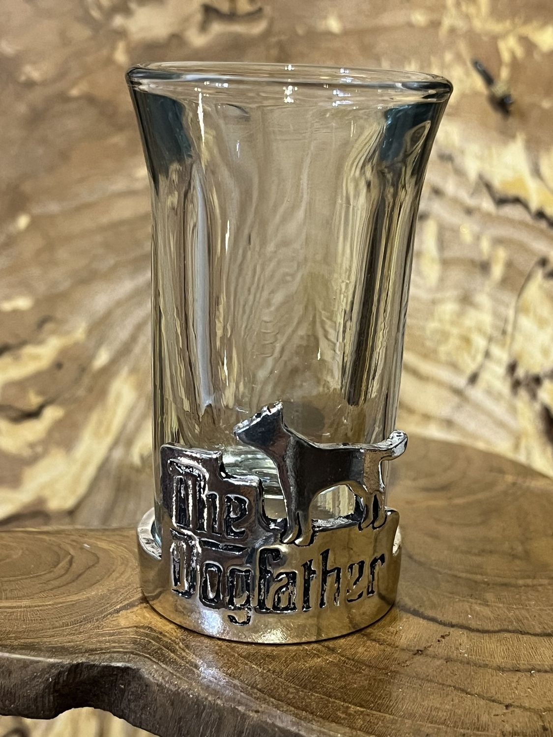 The Dogfather Pewter Shot Glass