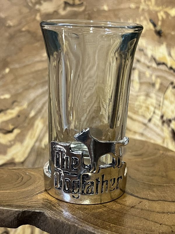 The Dogfather Pewter Shot Glass The Dogfather Pewter Shot Glass