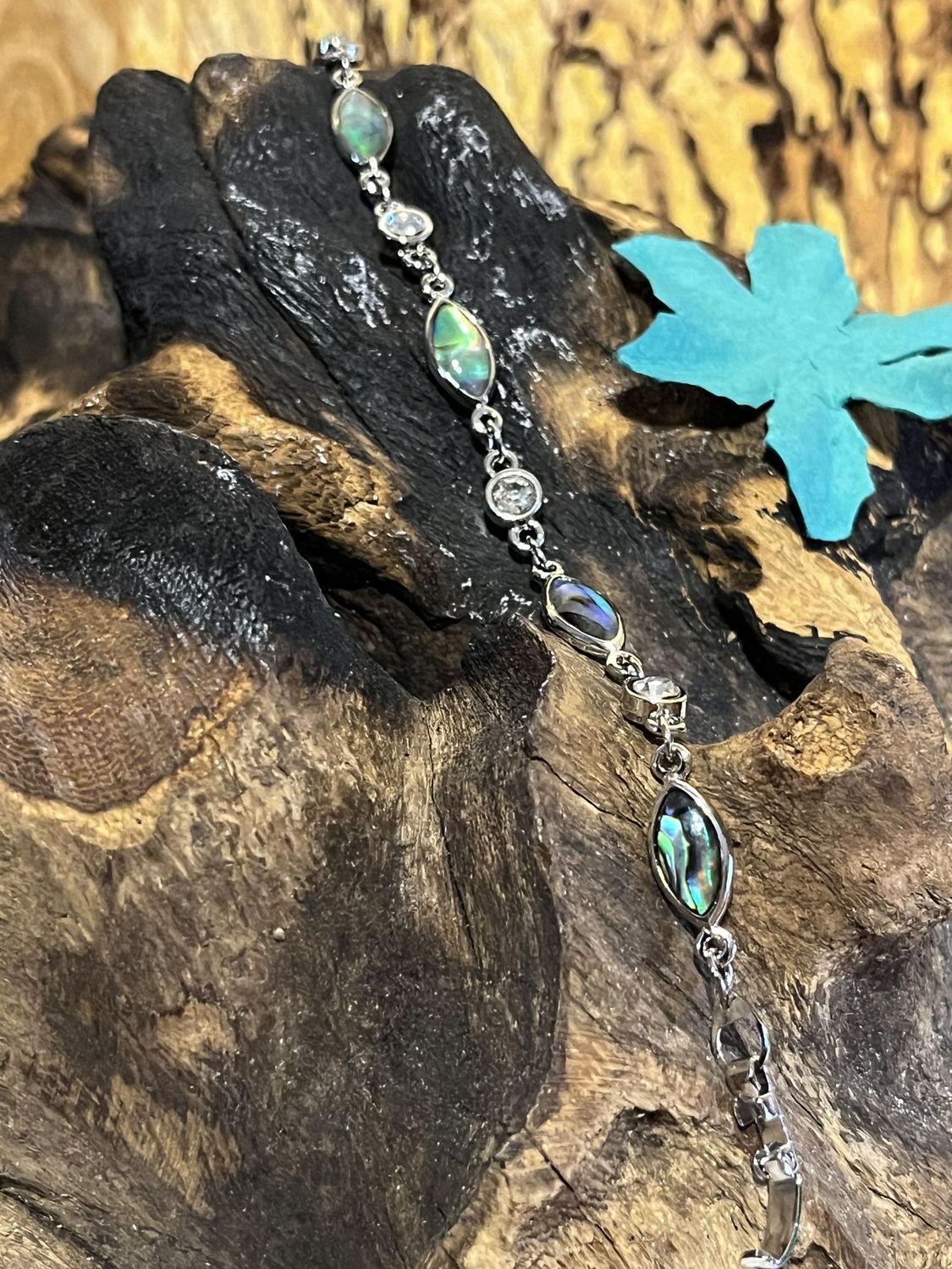 Oval Paua Shell Bracelet Oval Paua Shell Bracelet