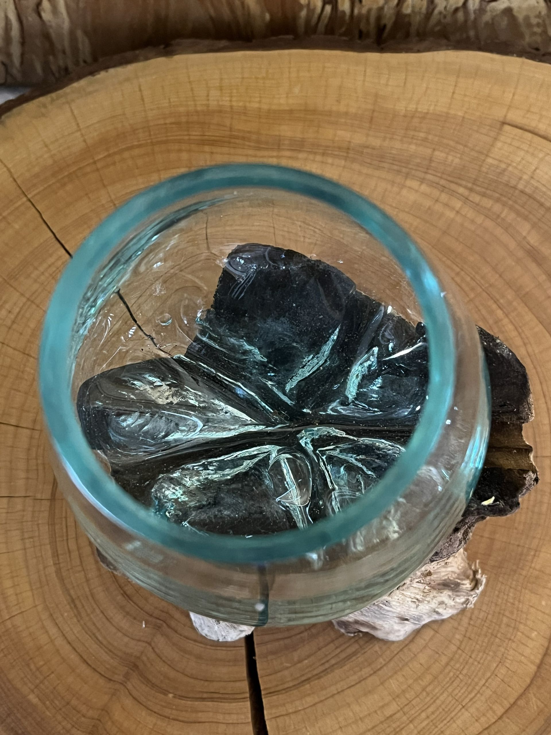 Teak Root Glass Bowl