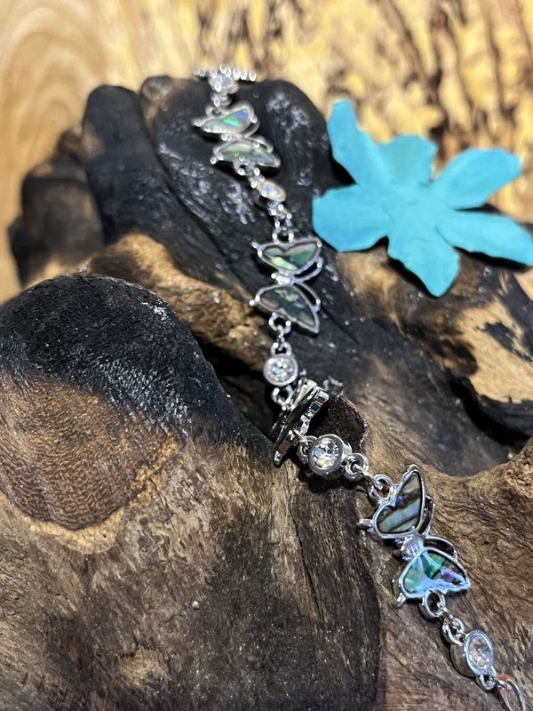 Butterfly Paua Shell Bracelet