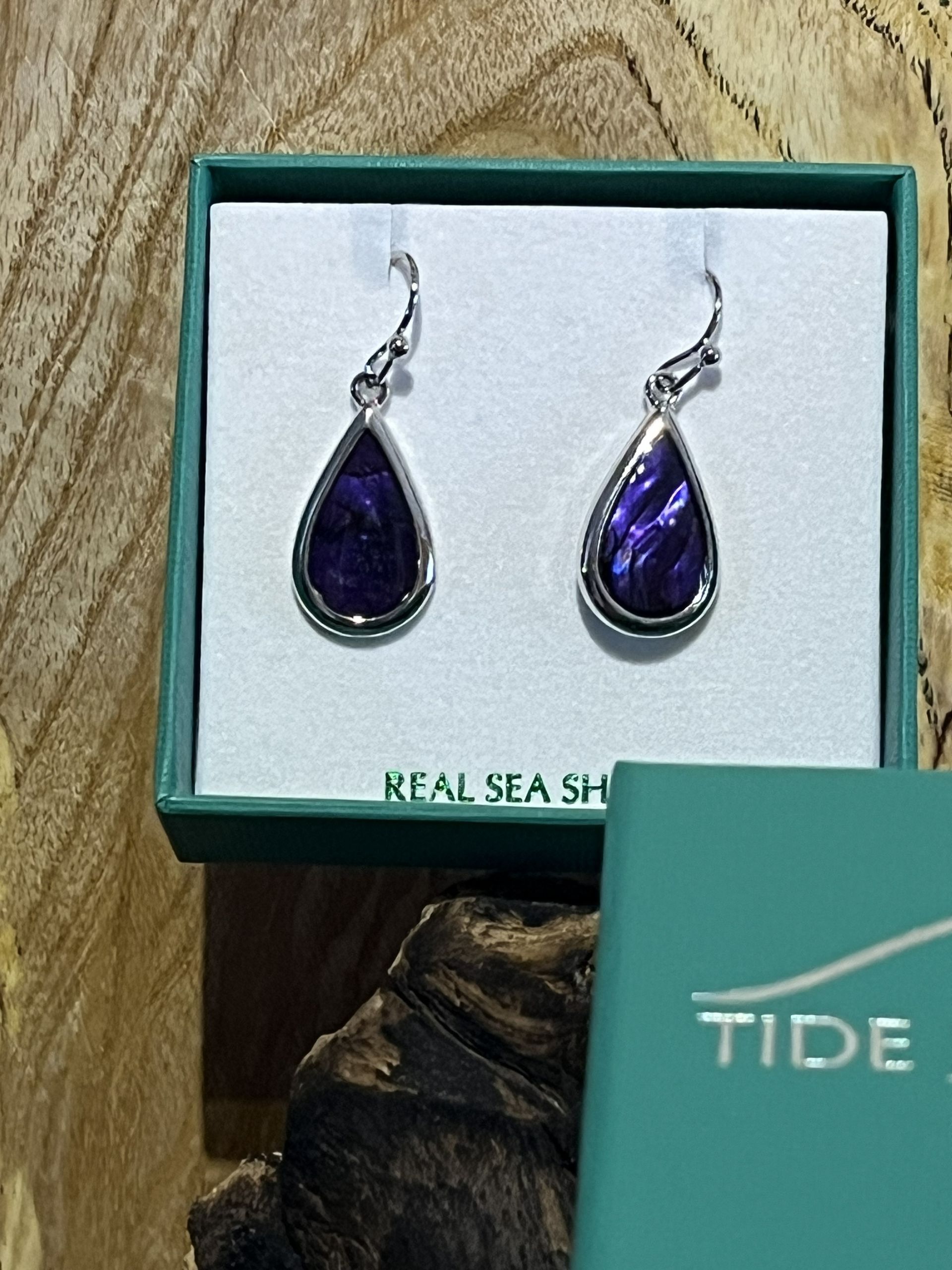 Purple Pear Shaped Earrings