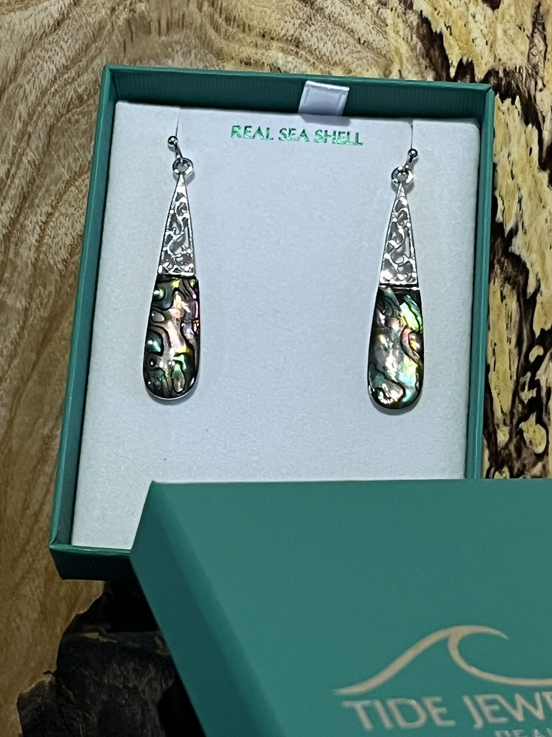 Paua Shell Long Earrings