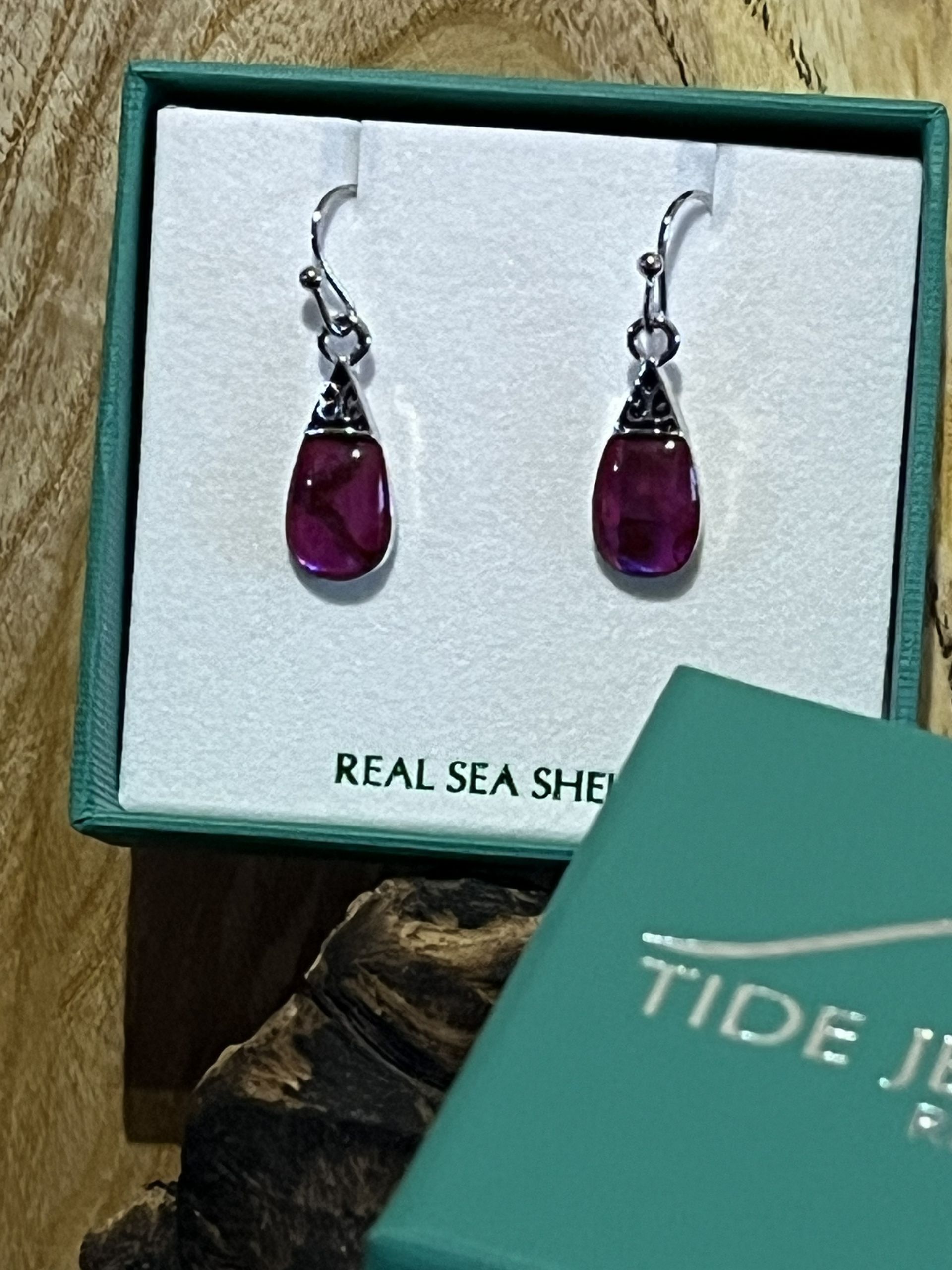 Pink Paua Shell Earrings
