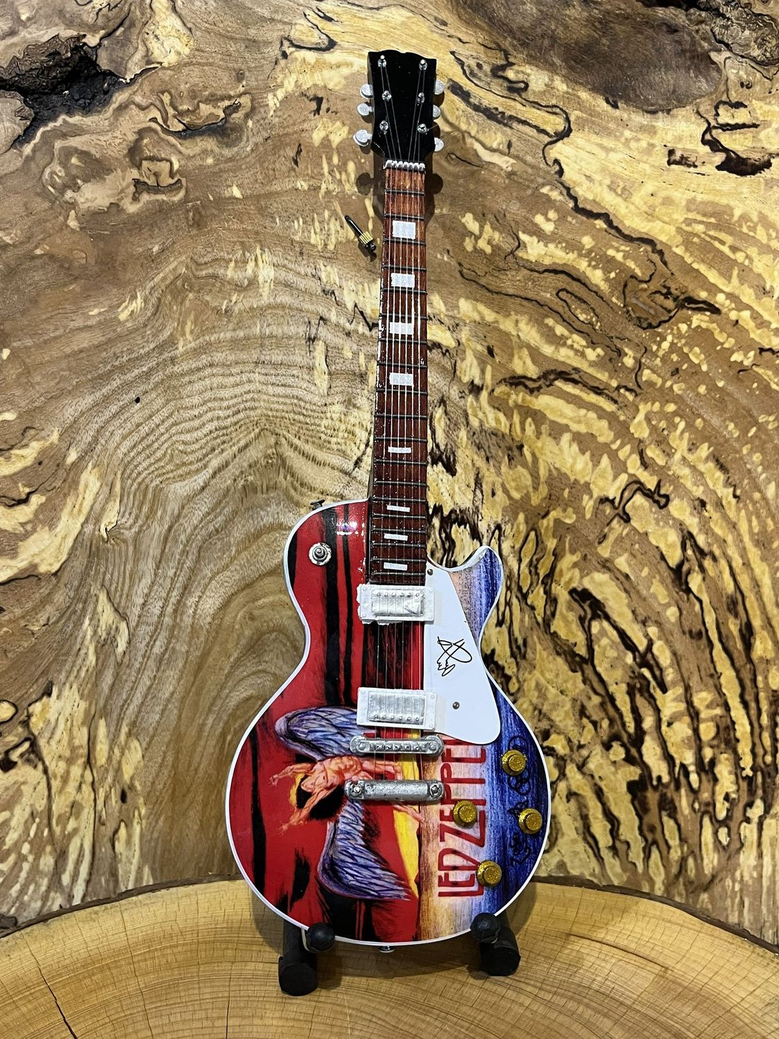 Led Zeppelin Wooden Miniature Guitar