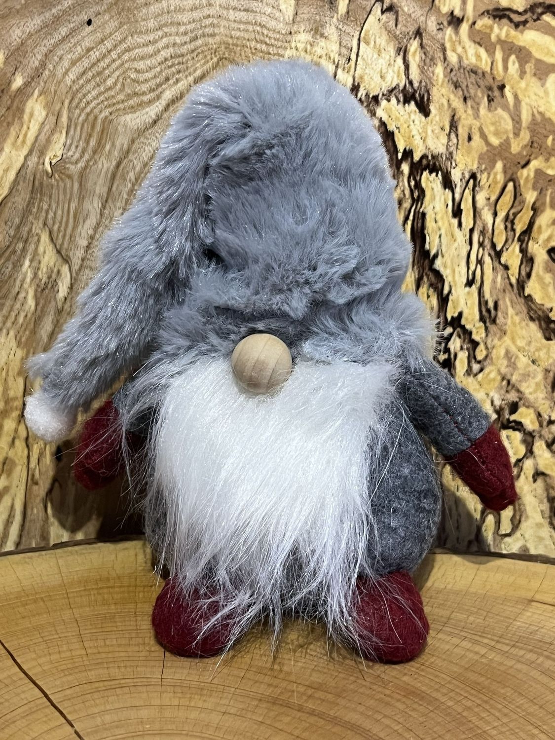 Gonk with Grey Fluffy Hat