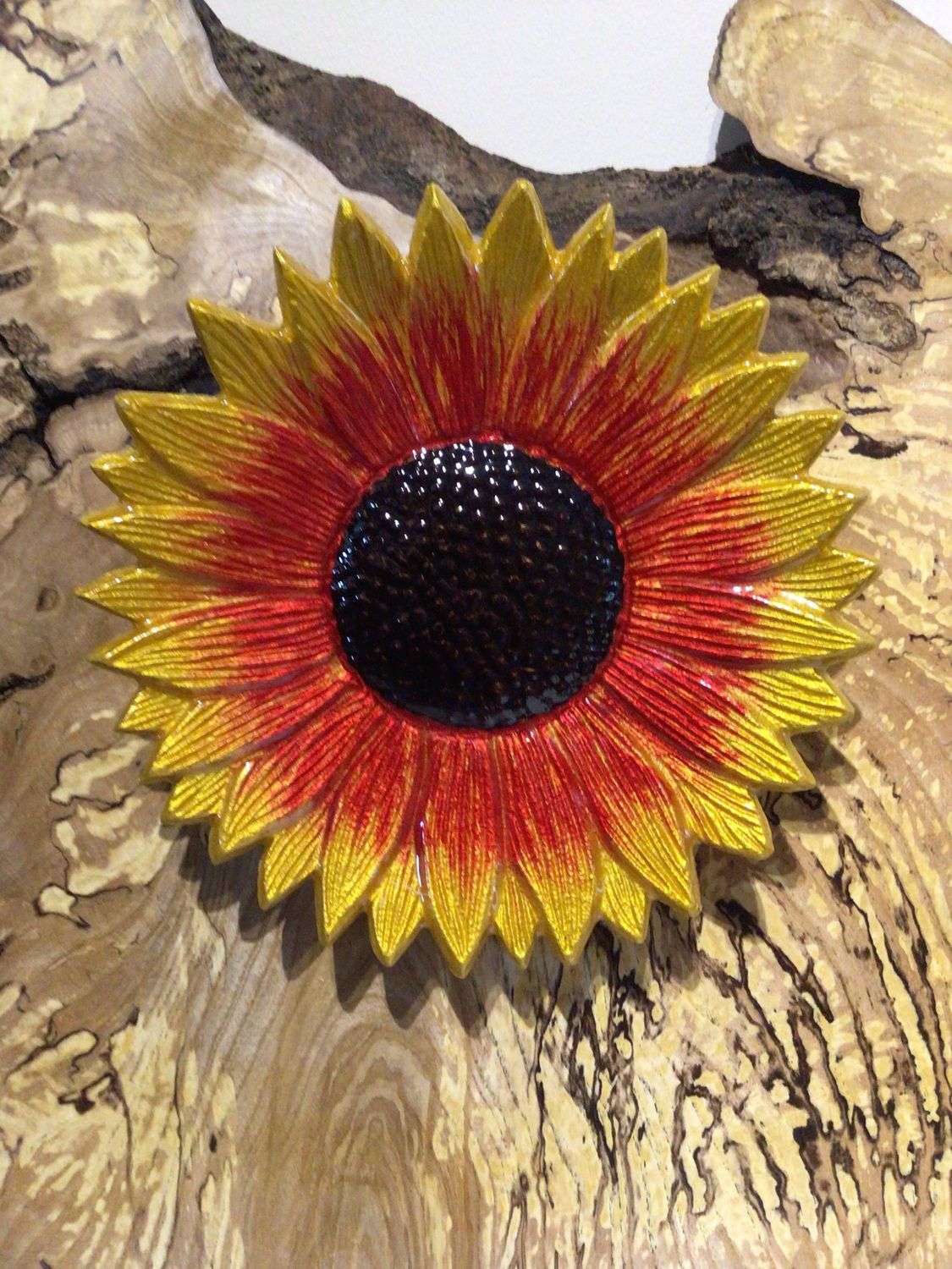 Yellow and Red Sunflower 20cm
