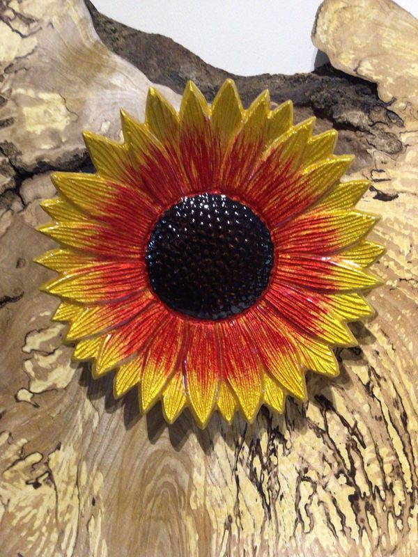 Yellow and Red Sunflower 20cm