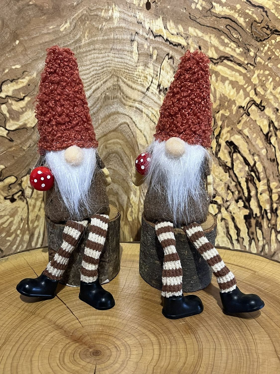 2 Gonks Sitting on Log