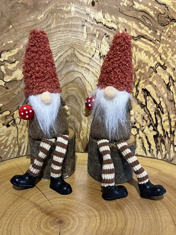 2 Gonks Sitting on Log