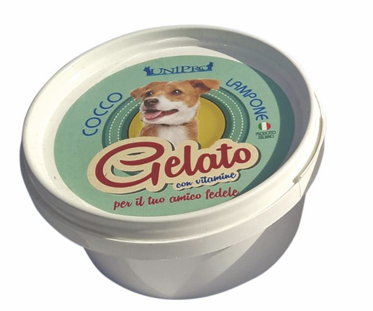 Gelato hunde-is kokos/hindbær